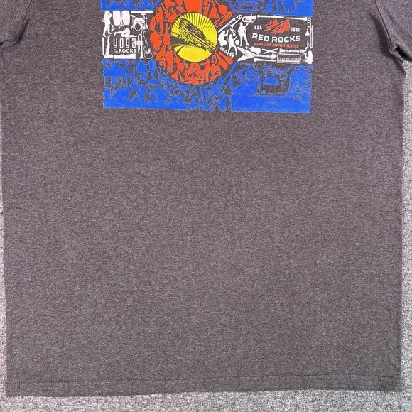 Red Rocks Ampitheater Shirts Adult Large Gray Graphic Concert Tee Colorado Parks - Picture 11 of 16